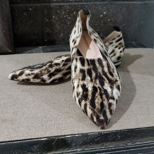 Nicholas Kirkwood Leopard Print Flats